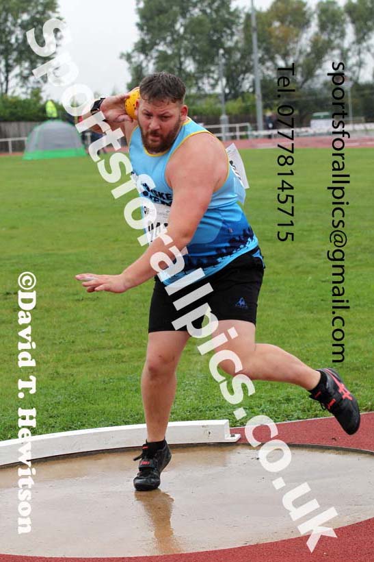 Mens and Boys shot putt, 2021 North Eastern Track and Field Champs., Middesbrough. Photo: David T. Hewitson/Sports for All Pics